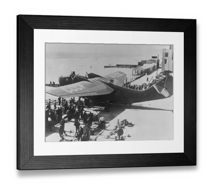 Framed Print : Soviet buys giant flying boat from America. Specially constructed, carries 32 passengers