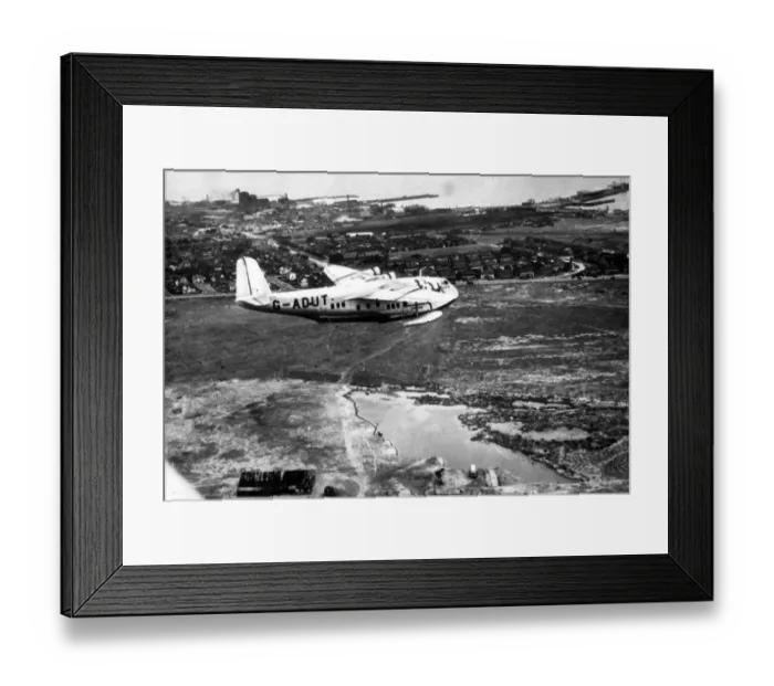 Framed Print : Imperial Airways Empire flying boat Centaurus speeding across Port Melbourne Framed Print : Imperial Airways Empire flying boat Centaurus speeding across Port Melbourne