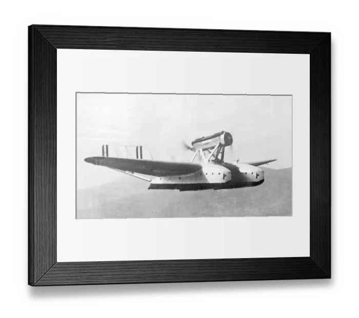 Framed Print : The first picture to be received in London of the plane in which General Balbo Framed Print : The first picture to be received in London of the plane in which General Balbo