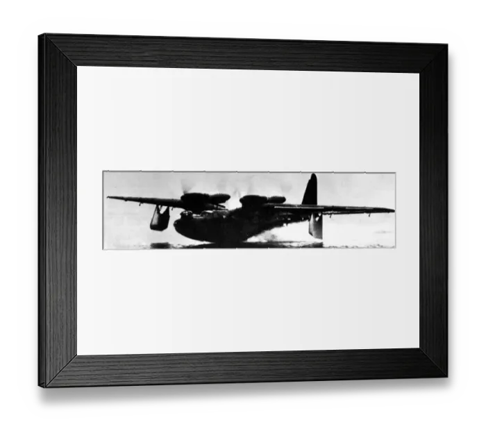 Framed Print : Landing on water the Dornier Do 26 was an all-metal gull winged flying boat produced before Framed Print : Landing on water the Dornier Do 26 was an all-metal gull winged flying boat produced before