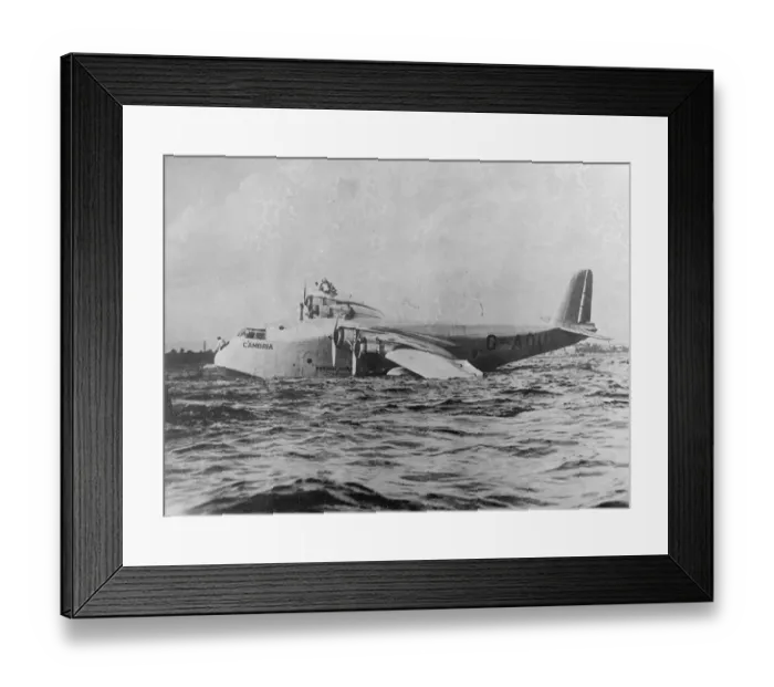 Framed Print : The Cambria listing over as members of the crew tried to balance her after the clash