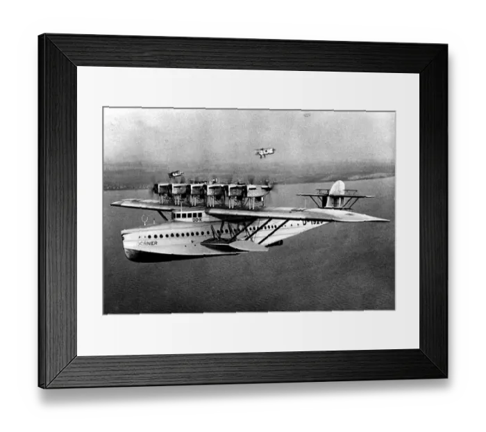 Framed Print : Twelve engines aeroplane - The Do X Flying boat. 1930 Framed Print : Twelve engines aeroplane - The Do X Flying boat. 1930