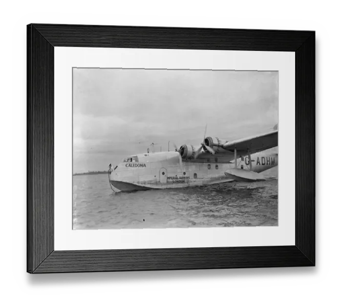 Framed Print : Caledonia takes off from Southampton on first experimental transatlantic flight Framed Print : Caledonia takes off from Southampton on first experimental transatlantic flight