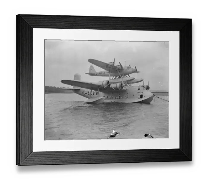 Framed Print : The Short - Mayo Composite, a piggy-back long-range seaplane / flying boat combination Framed Print : The Short - Mayo Composite, a piggy-back long-range seaplane / flying boat combination