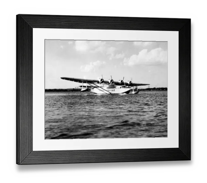 Framed Print : Sikorsky S42 giant seaplane flown by Colonel Lindbergh for Pan American Airways broke Framed Print : Sikorsky S42 giant seaplane flown by Colonel Lindbergh for Pan American Airways broke