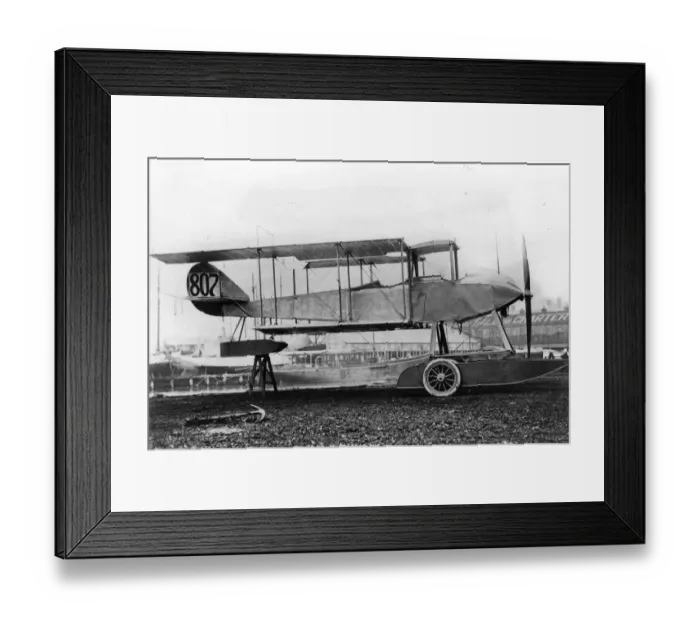 Framed Print : Sopwith folding - wing, two - seater seaplane with a 100 hp Gnome Monosoupape engine Framed Print : Sopwith folding - wing, two - seater seaplane with a 100 hp Gnome Monosoupape engine