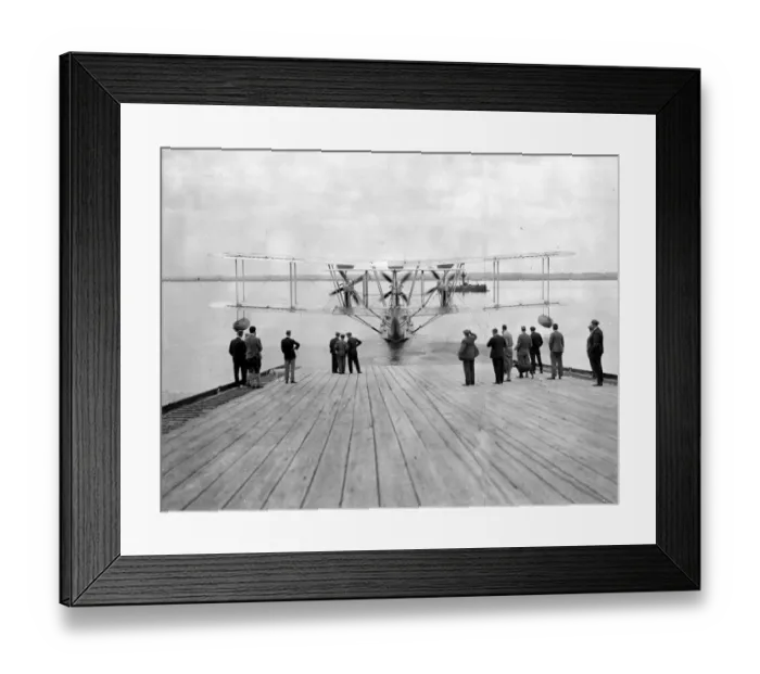 Framed Print : The new giant Blackburn flying boats ( Iris III type) at the launch at Brough