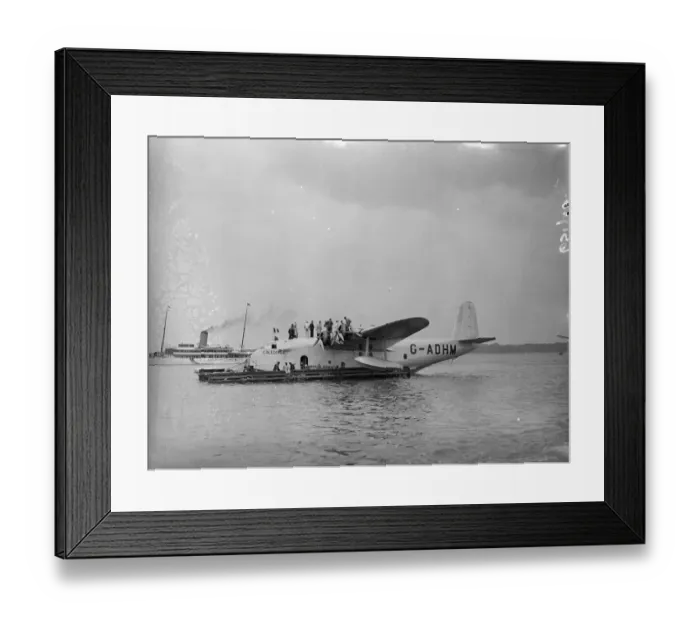 Framed Print : Flying boats Caledonia being prepared for the first commercial Atlantic crossing Framed Print : Flying boats Caledonia being prepared for the first commercial Atlantic crossing