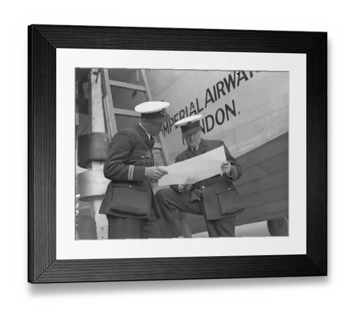 Framed Print : Captain A. S. Wilcockson (right) and First Officer G Framed Print : Captain A. S. Wilcockson (right) and First Officer G