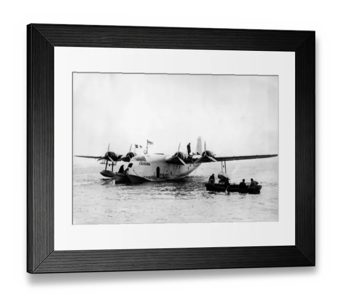 Framed Print : The Imperial Airways flying boat Caledonia on the water at Shannon air base about Framed Print : The Imperial Airways flying boat Caledonia on the water at Shannon air base about