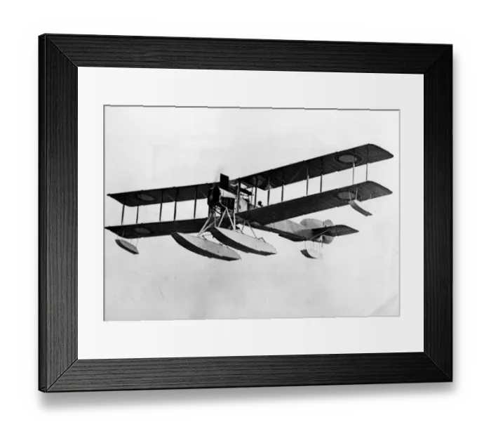 Framed Print : The British Sopwith patrol seaplane with the 225 hp Sunbeam engine. 1914