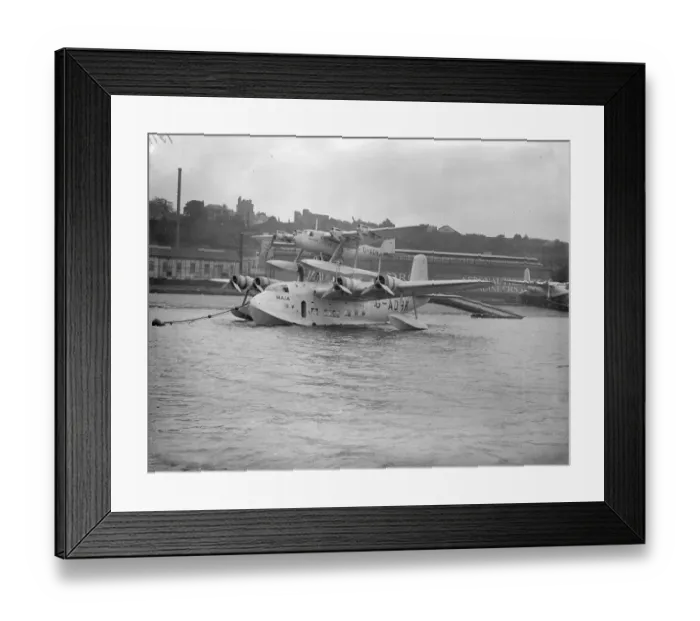 Framed Print : The two parts of the Mayo visit aircraft the pick a back plane and now completed Framed Print : The two parts of the Mayo visit aircraft the pick a back plane and now completed