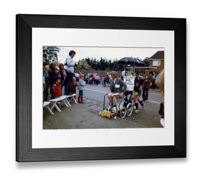 Framed Print : Edenbridge Pram Race in the 1970s Framed Print : Edenbridge Pram Race in the 1970s