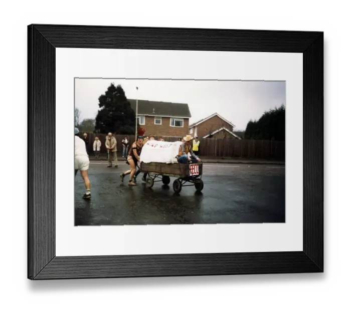 Framed Print : Edenbridge Pram Race in the 1970s Framed Print : Edenbridge Pram Race in the 1970s
