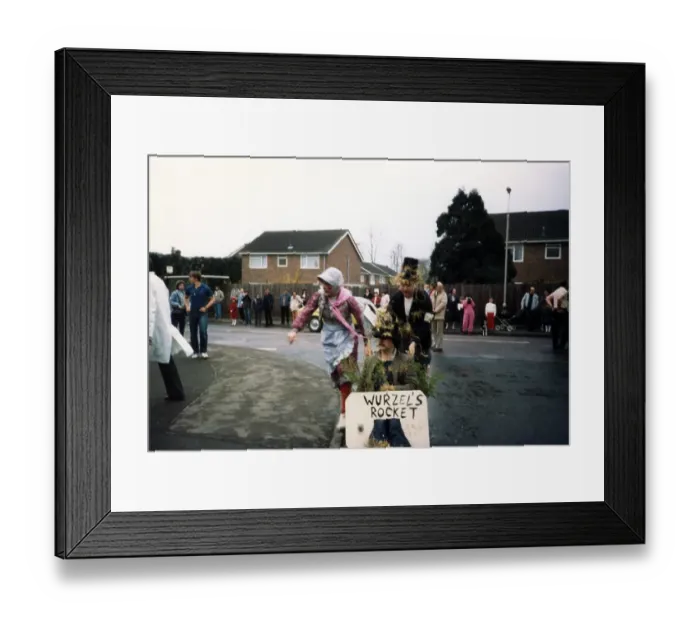 Framed Print : Edenbridge Pram Race in the 1970s Framed Print : Edenbridge Pram Race in the 1970s