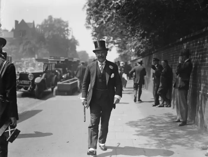 Framed Print : 100 th Eton versus Harrow match at Lord s. Sir Godfrey Baring arriving. 12 Framed Print : 100 th Eton versus Harrow match at Lord s. Sir Godfrey Baring arriving. 12