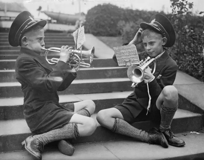 Framed Print : 187 brass bands competing at Crystal Palace. 29 September 1934