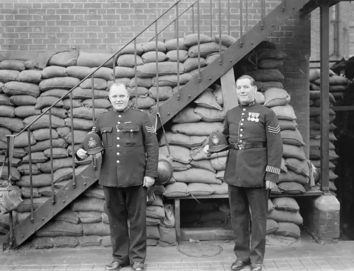 Framed Print : 1940 Police squadron at Shooters Hill, Kent, England. Sgt Anderson Framed Print : 1940 Police squadron at Shooters Hill, Kent, England. Sgt Anderson