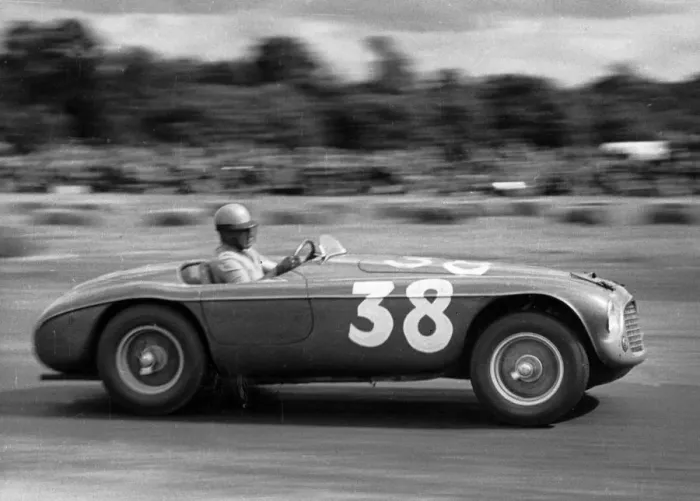 Framed Print : 1950 Ferrari Tipo 166 at Silverstone, Alberto Ascari at the wheel Framed Print : 1950 Ferrari Tipo 166 at Silverstone, Alberto Ascari at the wheel