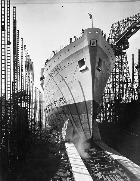 The 31, 000 ton liner Orcades, built for the Orient line by Vickers, Armstrong Ltd