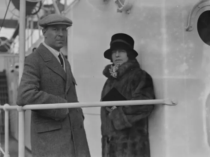 Framed Print : Aboard the SS. Andalucia Star at Tilbury. Mr Mitchell Hedges and Lady ( Richmond Framed Print : Aboard the SS. Andalucia Star at Tilbury. Mr Mitchell Hedges and Lady ( Richmond