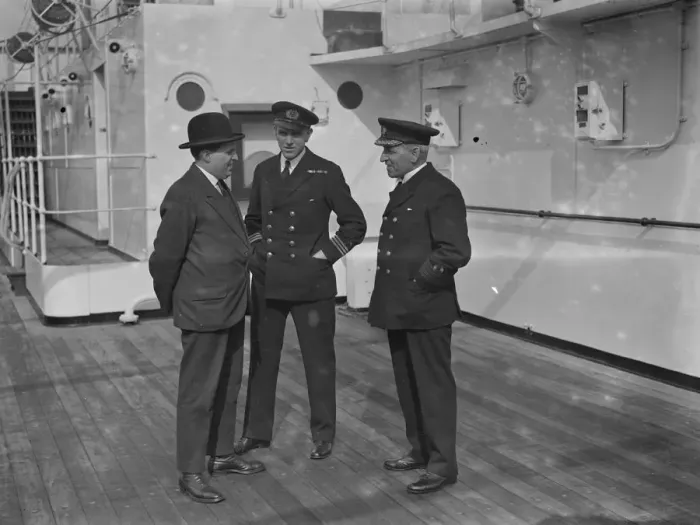 Framed Print : Aboard the SS. Andalucia Star at Tilbury. Mr Bryant ( a naval architect ) Chief Officer Owen Framed Print : Aboard the SS. Andalucia Star at Tilbury. Mr Bryant ( a naval architect ) Chief Officer Owen