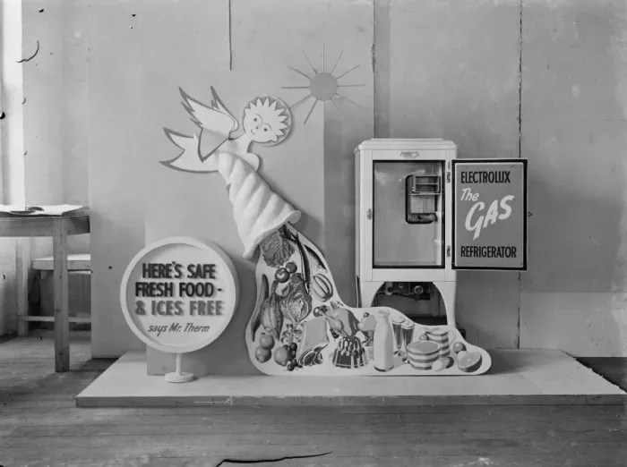 Framed Print : Advertisment for Electrolux the gas refrigerator. 1939 Framed Print : Advertisment for Electrolux the gas refrigerator. 1939