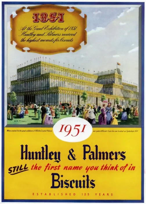 Framed Print : Advertising poster for Huntley and Palmers biscuits - 1951 Festival of Britain Framed Print : Advertising poster for Huntley and Palmers biscuits - 1951 Festival of Britain