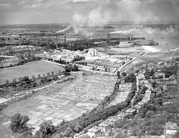 Aerial view of Dartford, Kent. 1st September 1947