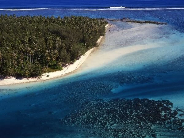 Aerial view of Morea, island off Tahiti