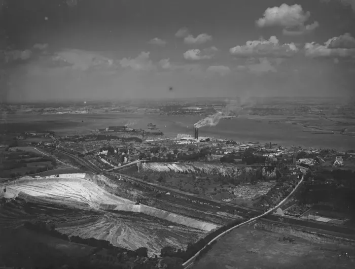 Framed Print : An aerial view of Stone in Kent. 1939