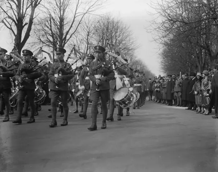 Framed Print : Air display in the presence of the King and Queen of Afghanistan. RAF band march past Framed Print : Air display in the presence of the King and Queen of Afghanistan. RAF band march past
