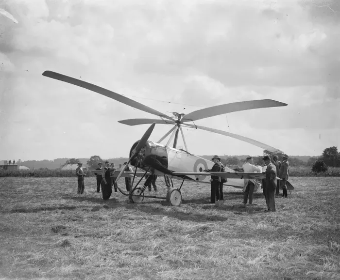 Framed Print : Air ministrys first windmill plane at Hamble aerodrome. The windmill before flight Framed Print : Air ministrys first windmill plane at Hamble aerodrome. The windmill before flight