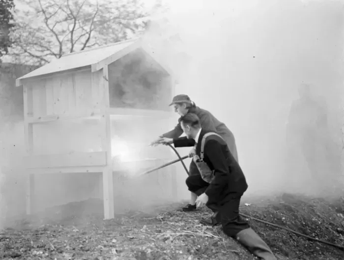 Framed Print : An Air Raid Precautions demonstration in Dartford, Kent. Dealing with a fire Framed Print : An Air Raid Precautions demonstration in Dartford, Kent. Dealing with a fire