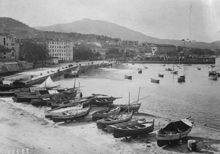 Framed Print : Ajaccio on the island of Corsica in France. 6 May 1926 Framed Print : Ajaccio on the island of Corsica in France. 6 May 1926