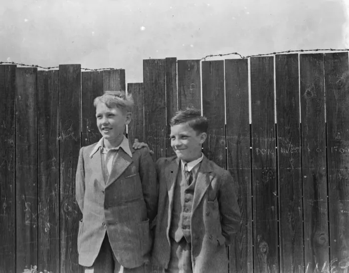 Framed Print : Alan Brigden and John Huddins, the two boys who were rescued from Dartford Lake, Kent