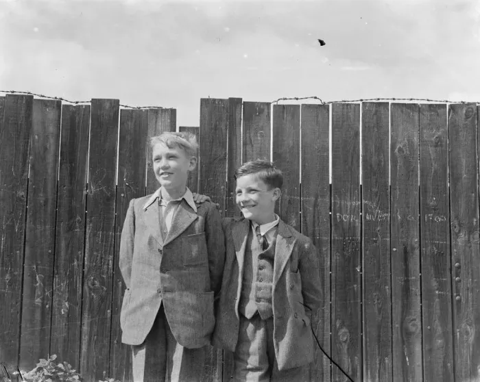 Framed Print : Alan Brigden and John Huddins, the two boys who were rescued from Dartford Lake, Kent Framed Print : Alan Brigden and John Huddins, the two boys who were rescued from Dartford Lake, Kent