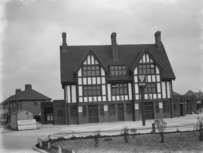 Framed Print : The Albany Inn on Hurst Road in Bexley, London. 1937 Framed Print : The Albany Inn on Hurst Road in Bexley, London. 1937