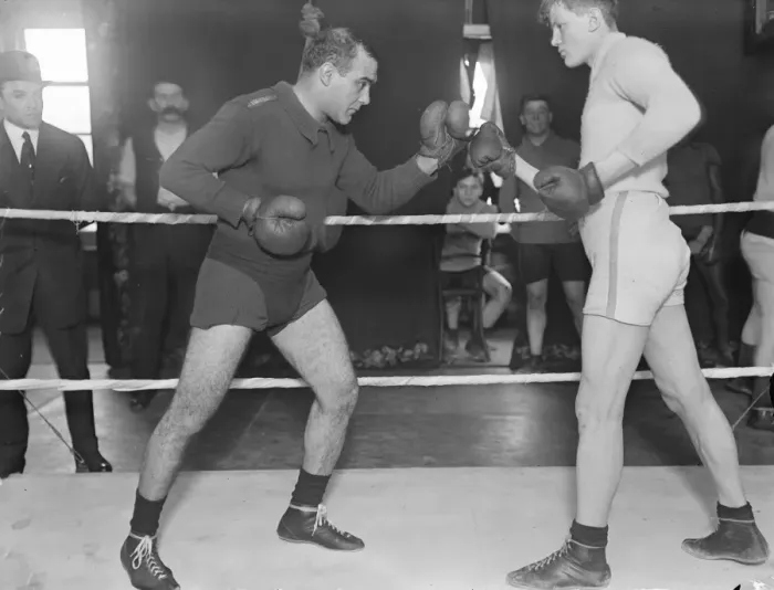 Framed Print : Albert Lurie, the official heavyweight boxing schampion of France Photo shows him Framed Print : Albert Lurie, the official heavyweight boxing schampion of France Photo shows him