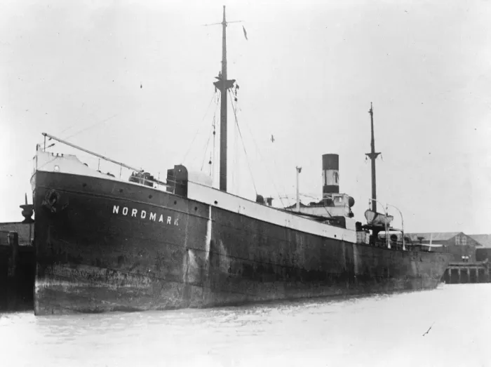 Framed Print : Alleged gun running, German vessel seized at Durban, South Africa. The Nordmark Framed Print : Alleged gun running, German vessel seized at Durban, South Africa. The Nordmark