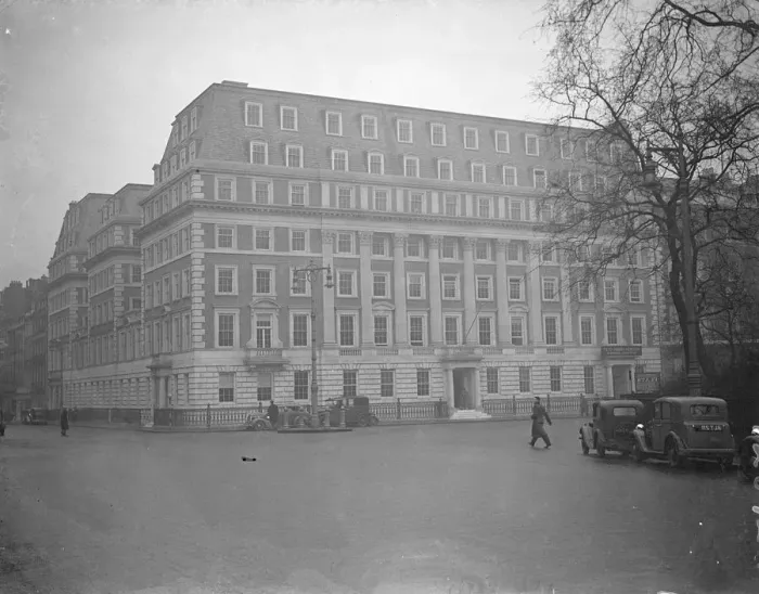 Framed Print : America and London. New embassy building in Grosvenor Square. In one of London s Framed Print : America and London. New embassy building in Grosvenor Square. In one of London s