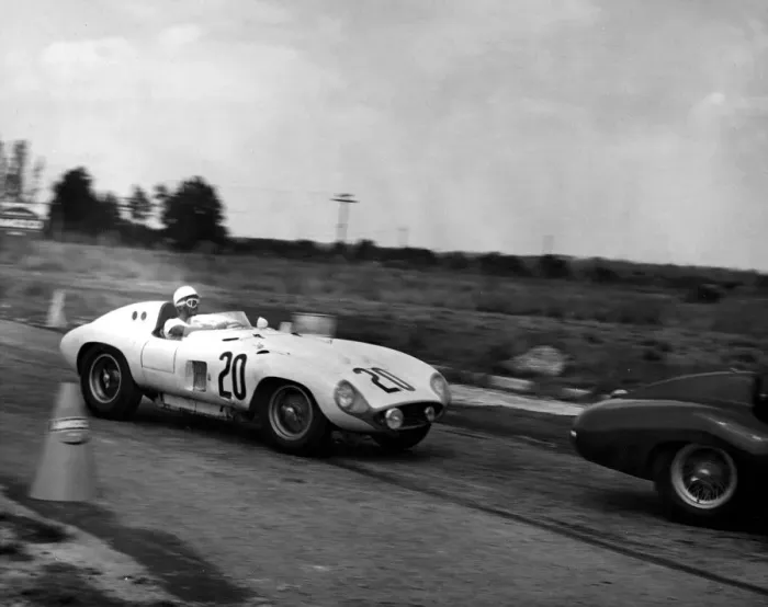Framed Print : American driver Phil Hill in 3. 5 Ferrari on the Sebring course the 12 hour car race Framed Print : American driver Phil Hill in 3. 5 Ferrari on the Sebring course the 12 hour car race