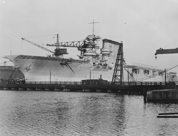 Framed Print : Americas naval development. Another queer sea monster. the USS Lexington, photographed Framed Print : Americas naval development. Another queer sea monster. the USS Lexington, photographed