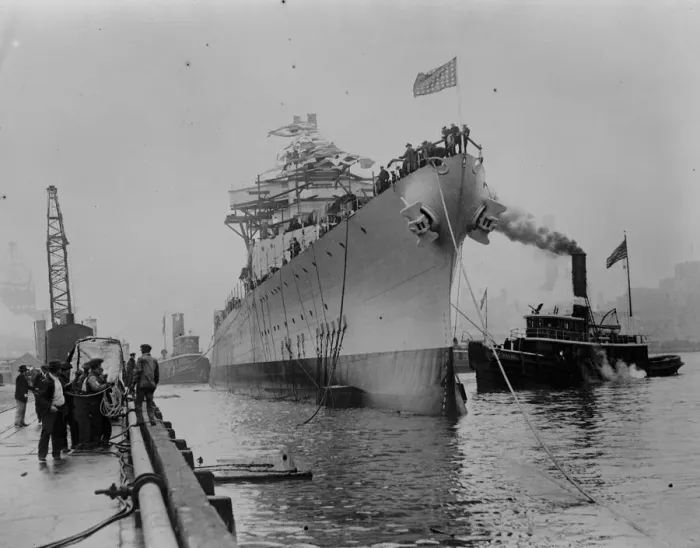 Framed Print : Americas naval programme. An excellent view of the new USS Pensacola. 4 May 1929 Framed Print : Americas naval programme. An excellent view of the new USS Pensacola. 4 May 1929
