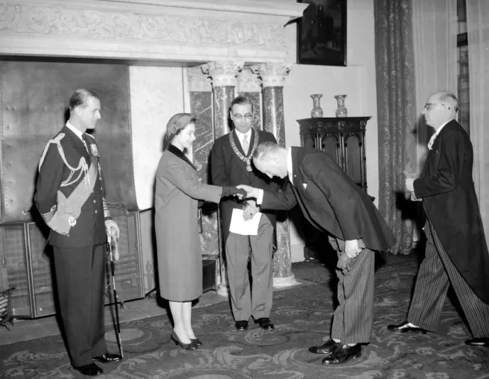 Framed Print : Amsterdam The Netherlands Three day state visit Queen and Prince Philip. Mayor of Amsterdam Framed Print : Amsterdam The Netherlands Three day state visit Queen and Prince Philip. Mayor of Amsterdam
