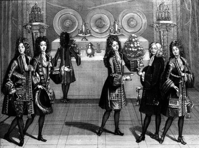 Framed Print : Appartments and amusements of the Royal Family at Versailles 1694 Framed Print : Appartments and amusements of the Royal Family at Versailles 1694
