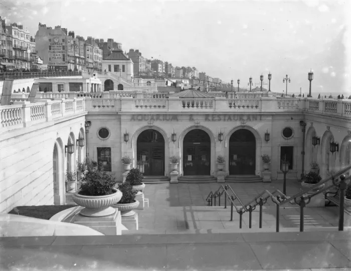 Framed Print : The Aquarium, Brighton seafront, Sussex. 2nd March 1931 Framed Print : The Aquarium, Brighton seafront, Sussex. 2nd March 1931