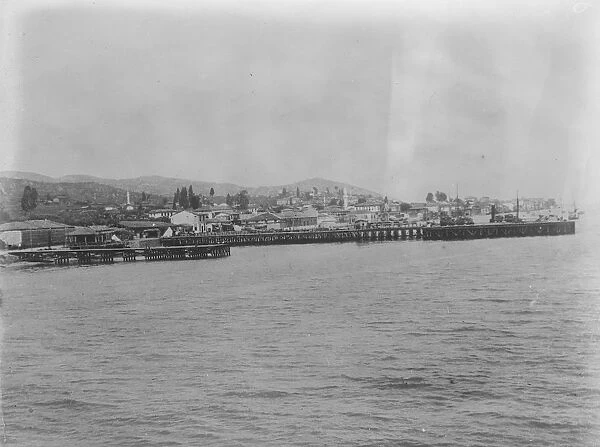 Where the Armistice Conference Met This view of Mudanya of Turkey from the sea