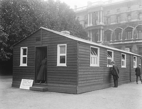 Army huts as new homes An army hut on the Horse Guards Parade converted into a