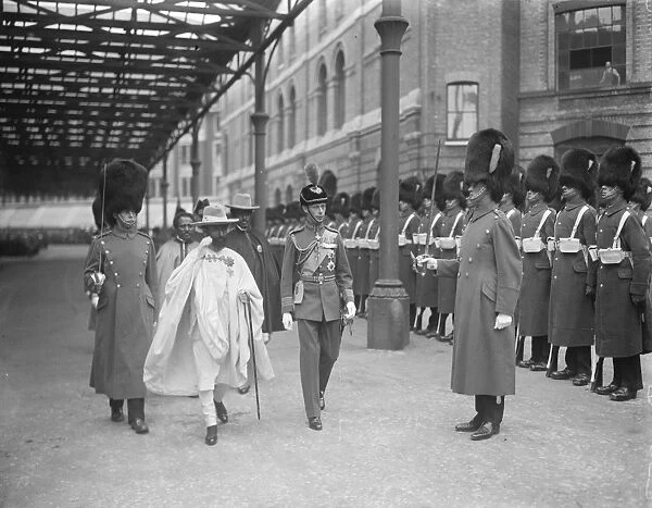 The arrival of the Abyssinian regent. Ras Tafari, heir apparent to the throne of Abyssinia